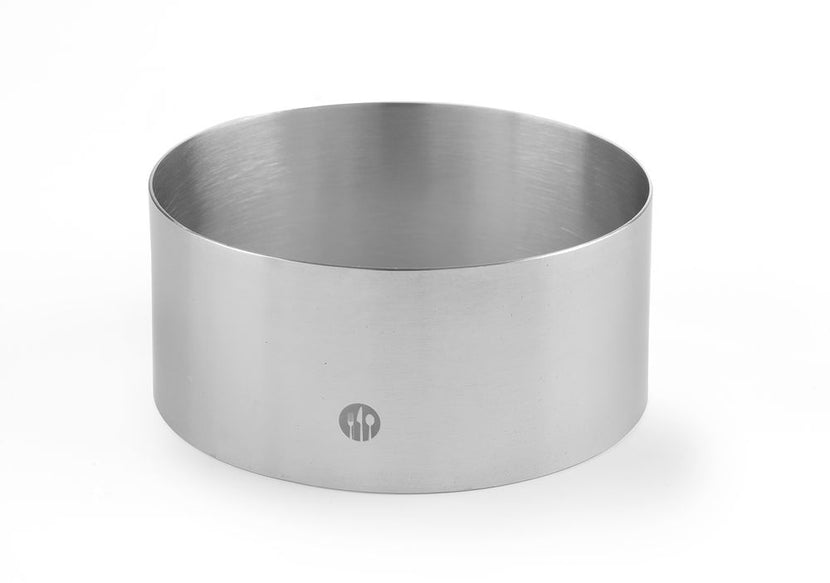 Hendi voedselring RVS rond Ø100x45 mm – grote bakring voor hoofdgerechten en desserts