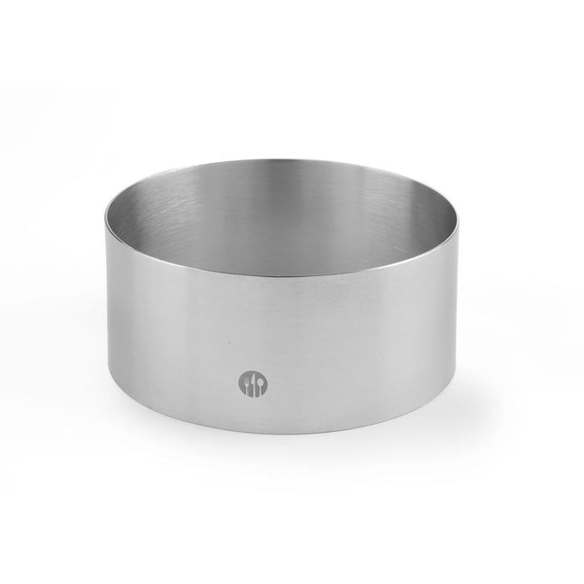 Hendi voedselring RVS rond Ø100x45 mm – grote bakring voor hoofdgerechten en desserts