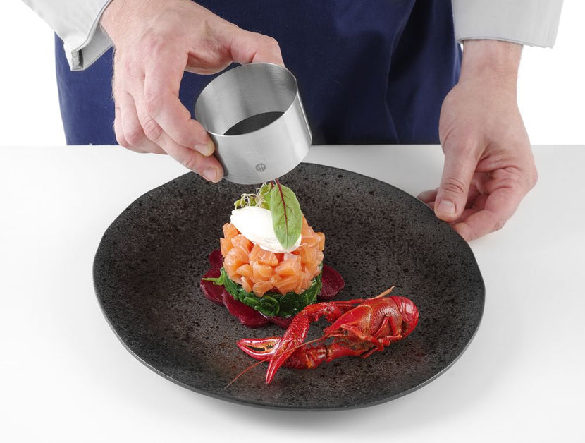 Hendi RVS vormring 90 mm – kookring voor nette bordopmaak in restaurant en catering