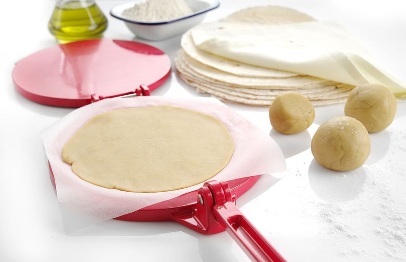 Hendi handmatige tortillapers aluminium – onmisbaar in Mexicaanse keuken en foodtruck