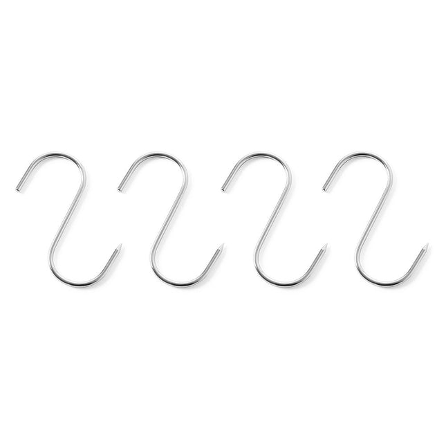 Hendi vleeshaken RVS 150x6 mm set van 4 – stevige haken voor vlees in slagerij en koelruimte