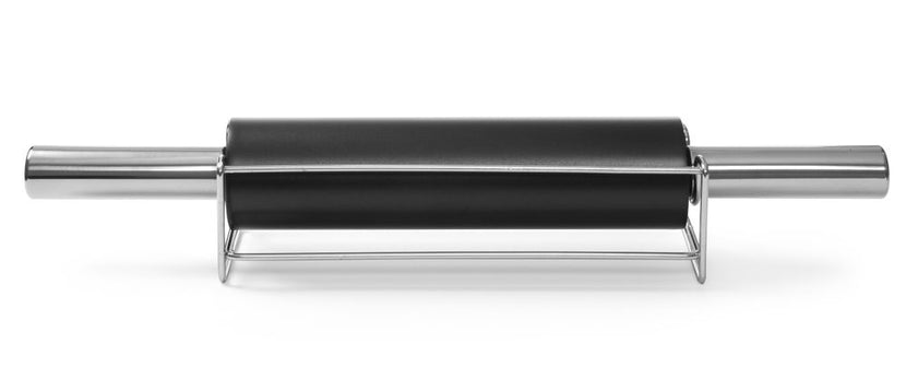 Hendi deegroller RVS anti-aanplak – 65x250/470 mm met standaard voor bakkerij en keuken