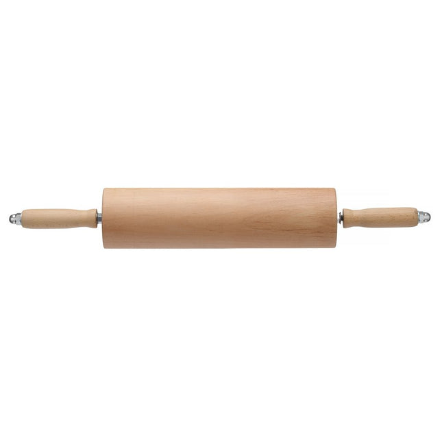 Hendi deegroller hout 75x380/590 mm – gelagerde houten deegroller voor bakkerij en keuken