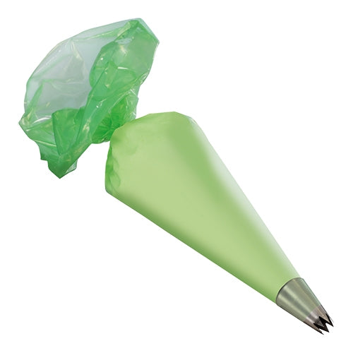 EMGA Groene disposable spuitzakken in detail – antislipgrip voor patisserie en keuken