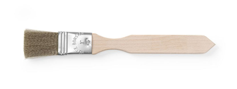 Hendi boter- en vetkwast plat 25 mm – smalle kwast voor invetten van bakvormen in de keuken