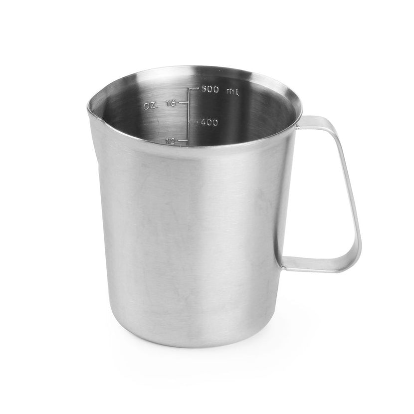 Hendi maatbeker RVS 0,5 liter 90x110 mm – roestvrijstalen maatbeker voor keuken en bar