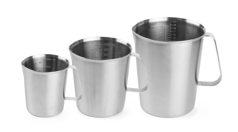 RVS maatbeker Hendi 0,5 l met maatverdeling – nauwkeurig afmeten in bakkerij en horeca
