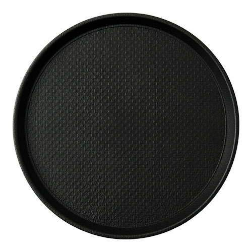 EMGA Dienblad Ø 31 cm PP Black Line – rond zwart serveerblad voor bar en café