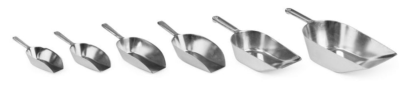 Hendi winkelschep aluminium 210 mm 0,2 liter – aluminium schep voor bulkgoederen en droge waren