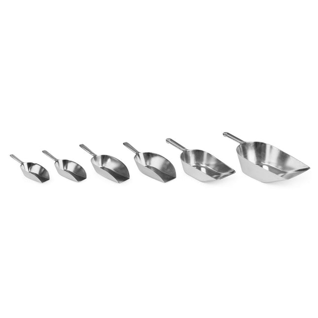 Hendi winkelschep aluminium 180 mm 0,125 l – lichte schep voor granen, noten en snoep in de winkel