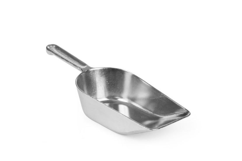 Hendi winkelschep aluminium 310 mm 0,65 liter – grote schep voor bulkopslag in horeca en retail