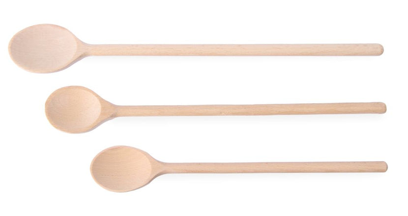 Hendi pollepel set hout 300-350-400 mm – houten kooklepels voor keuken en restaurant