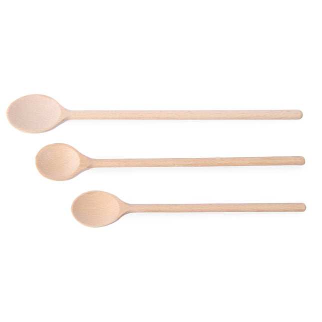 Hendi pollepel set hout 300-350-400 mm – houten kooklepels voor keuken en restaurant