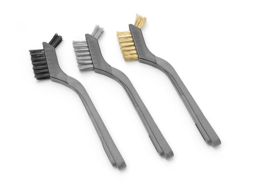 Hendi staalborstels 180 mm set van 3 assorti – borstelset voor reiniging in keuken en werkplaats