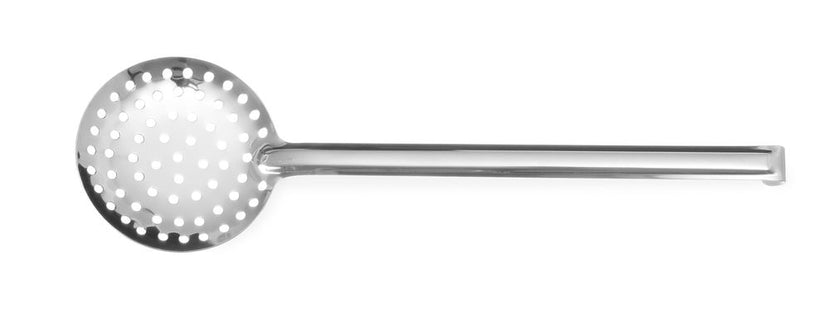 Hendi schuimspaan RVS 100x340 mm Kitchen Line – geperforeerde lepel voor uitlekken en frituren