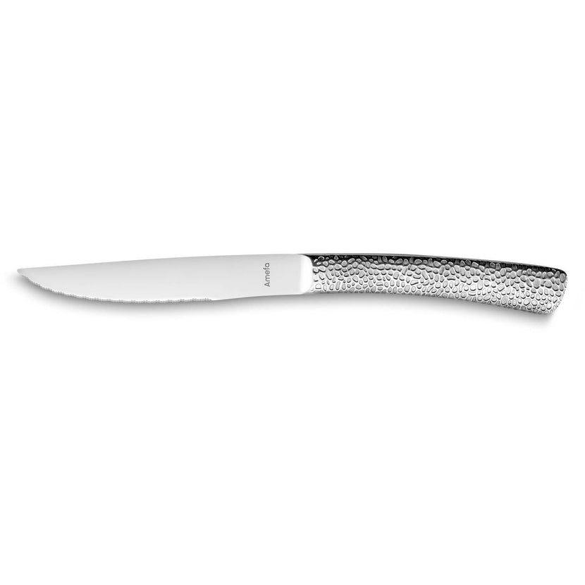 Amefa Bongo Hammered steakmes 22 cm – gehamerd rvs steakmes voor de horeca
