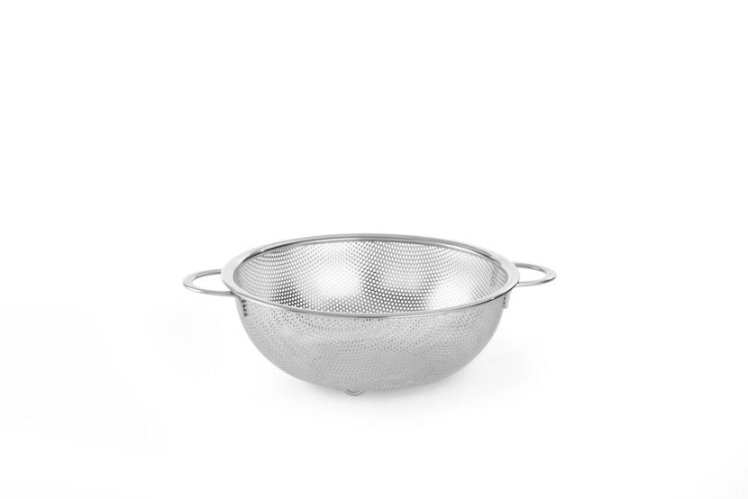 RVS zeefbak Hendi Ø235 mm – stapelbaar vergiet voor mise en place in restaurant en catering