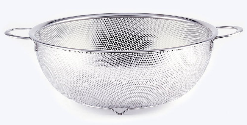 Geperforeerde RVS zeefbak Hendi 285 mm – ruime inhoud voor spoelen en uitlekken in de horeca