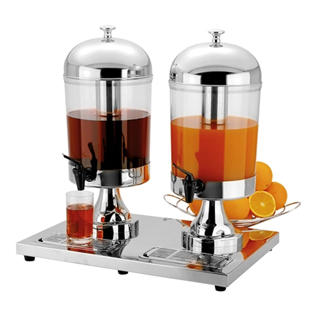 EMGA Drankendispenser 2x8 liter – dubbele dispenser voor sap op het hotelbuffet
