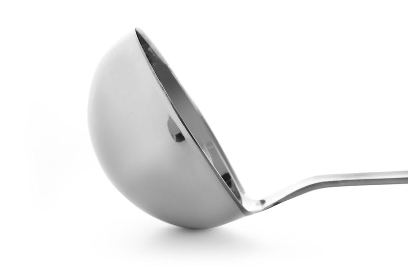 RVS pollepel Hendi 300 mm Profi Line – detail van de stevige steel voor dagelijks keukengebruik