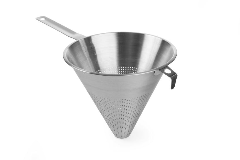 Hendi puntzeef RVS 235x395 mm geperforeerd – grote chinois voor fonds en soep in de horeca