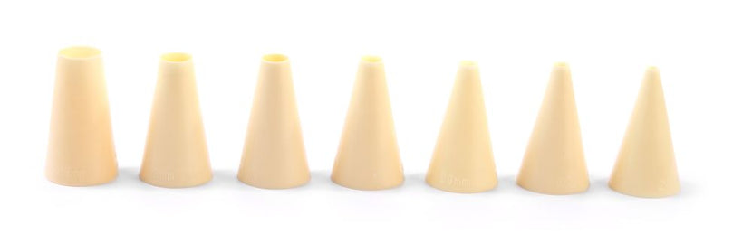 Hendi spuitmondjes PP set 7 glad 4-16 mm – kunststof spuitmondjes voor gebak en taartdecoratie