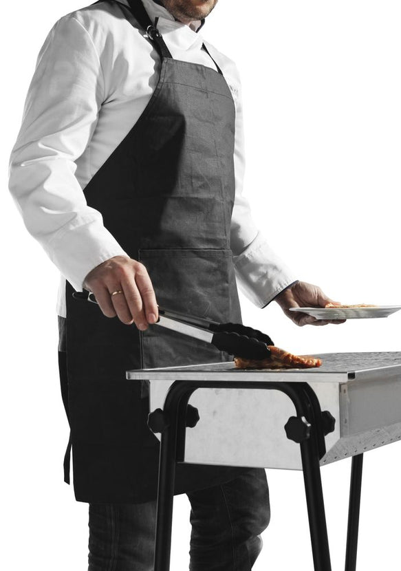 Hendi barbecueschort katoen 81x66 cm – schort met vlamvertragende coating voor grillkeuken