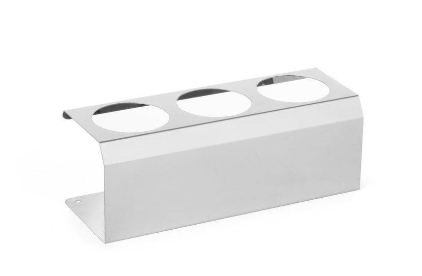Hendi sausstandaard RVS voor 3 flacons 70 cl – grote dispenserhouder voor cateringbuffet