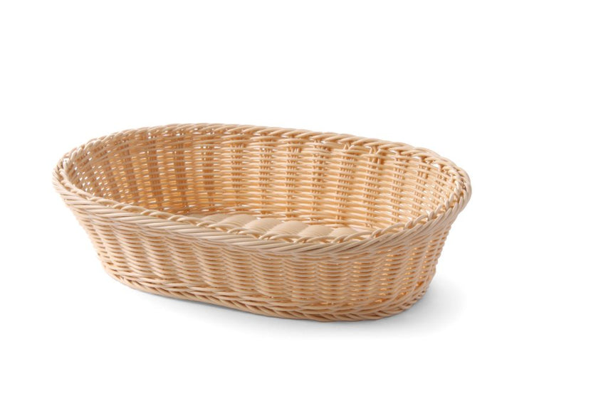 Ovale rotan broodmand Hendi – afwasbare kunststof mand voor brood en gebak in het restaurant