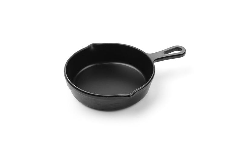 Hendi steelpannetje melamine zwart Little Chef 162x121x30 mm – serveerpannetje voor tapas