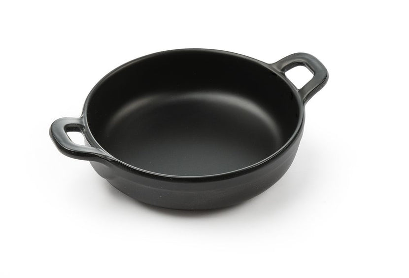 Hendi pannetje rond Little Chef 150x115x37 mm zwart melamine – serveerschaaltje voor bijgerechten