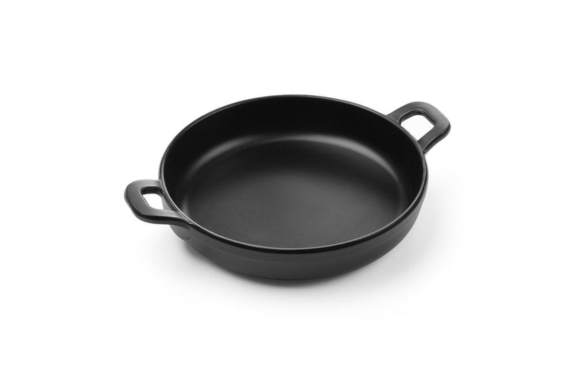Hendi pannetje rond Little Chef 189x147x37 mm zwart melamine – groter serveerpannetje voor tapas