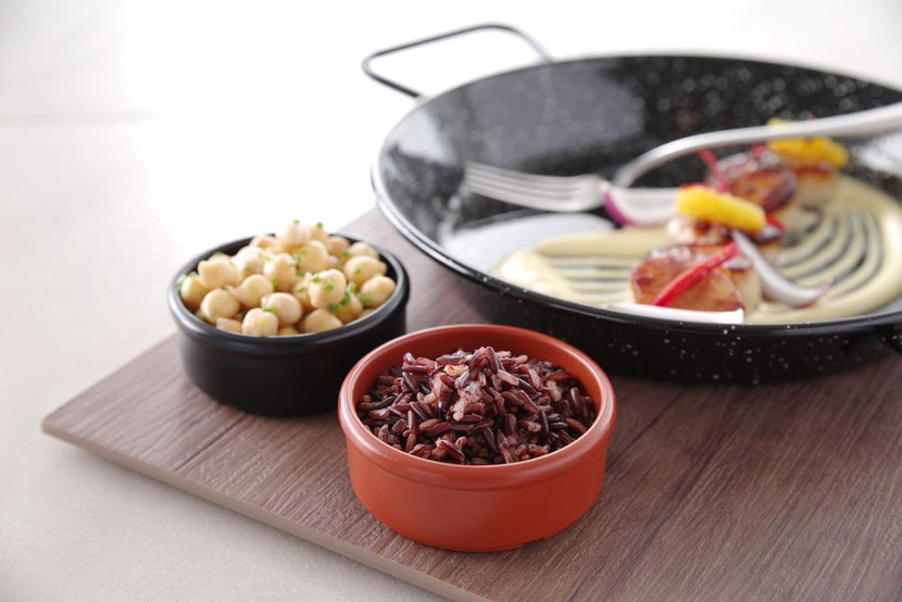 Hendi zwart melamine sausschaaltje – 8x8 cm dipschaaltje voor bar en tafelservies