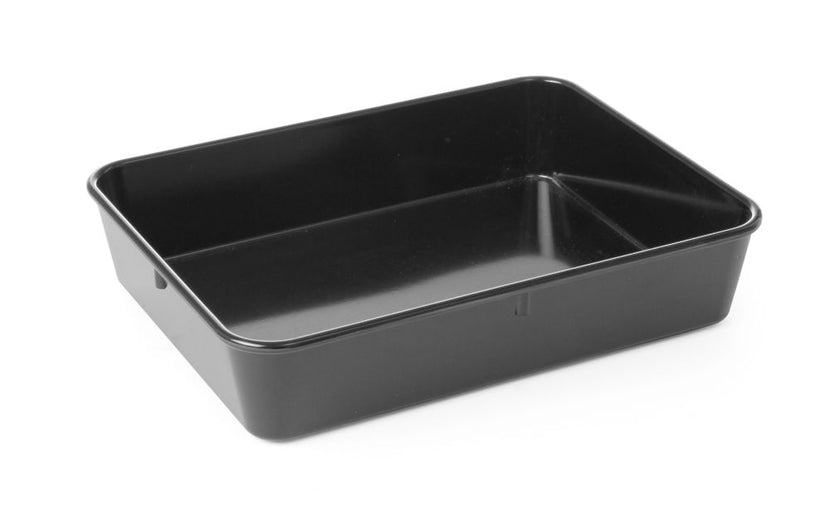 Hendi vleesbak melamine zwart 280x210x60 mm Waca 1426 – vitrinebak voor vlees en salades