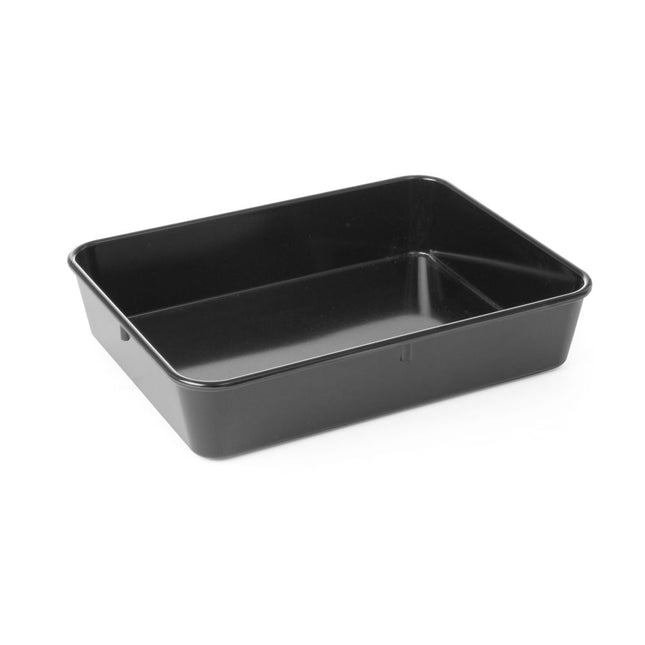 Hendi vleesbak melamine zwart 280x210x60 mm Waca 1426 – vitrinebak voor vlees en salades