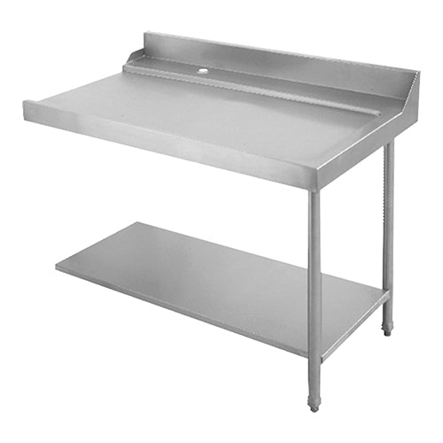 EMGA Aan- en afvoertafel 120 cm rechts – spoeltafel rechtsuitvoering voor de spoelkeuken