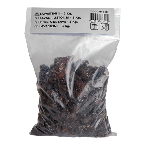 EMGA lavastenen bruin 3 kg – natuurlijke grillstenen voor professionele lavasteengrill in de horeca