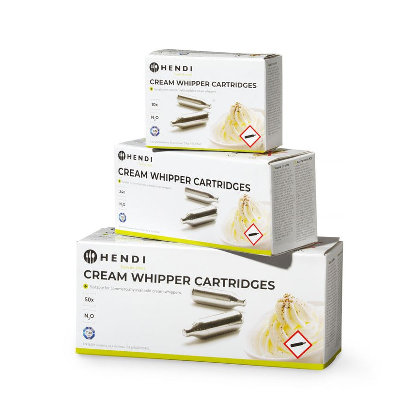 Hendi slagroompatronen 50 stuks – N2O gaspatronen voor slagroomapparaat in horeca en catering