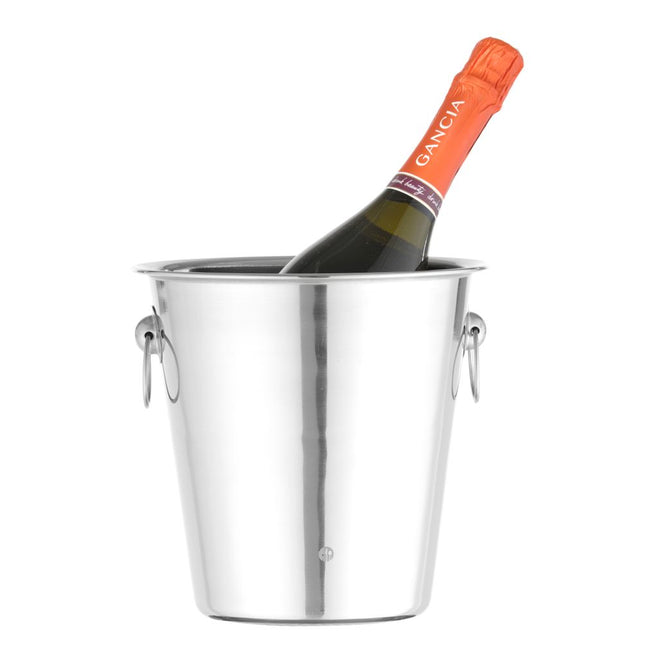 Hendi wijnkoeler met ringoren RVS 3,3 l 190x190 mm – champagnekoeler voor restaurant