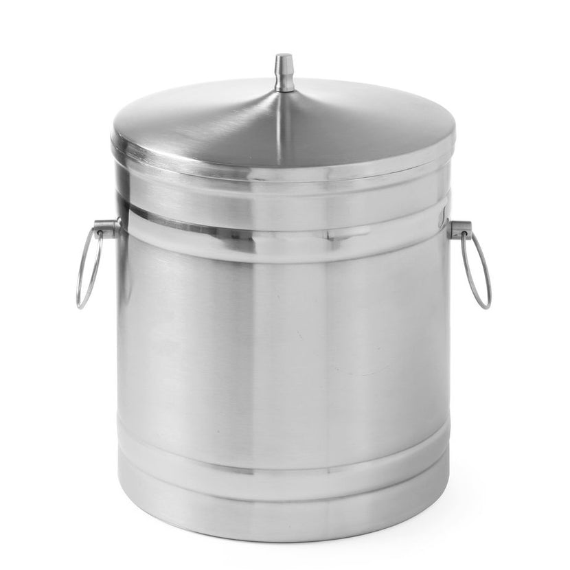 Hendi ijsblokjesemmer RVS 5 l dubbelwandig 200x230 mm – ijsemmer voor bar en restaurant