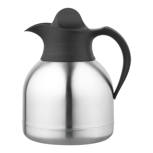 EMGA isoleerkan 1 liter zwart – thermoskan die koffie en thee lang warm houdt in restaurant en catering