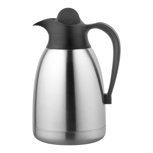EMGA isoleerkan 1,5 liter zwart – ruime thermoskan voor koffieservice bij ontbijt en buffet