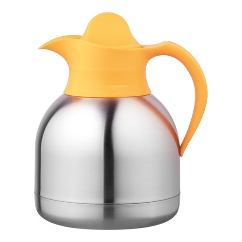 EMGA isoleerkan 1 liter geel – gele thermoskan voor gemakkelijk onderscheid tussen koffie en thee