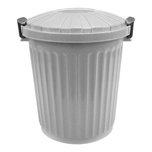 EMGA afvalvat 23 liter grijs met deksel – compacte afvalton voor de horeca