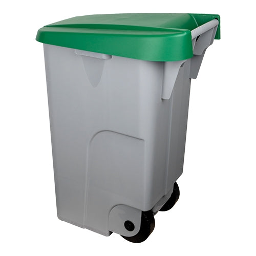 EMGA afvalcontainer 85 liter groen – kliko met wielen voor bedrijfsafval