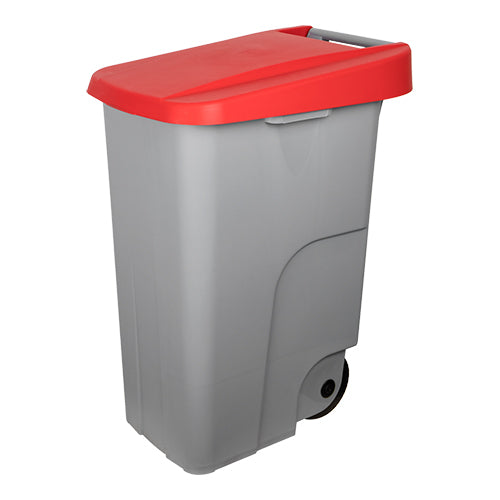 EMGA afvalcontainer 85 liter rood – rolcontainer voor afvalscheiding in de horeca