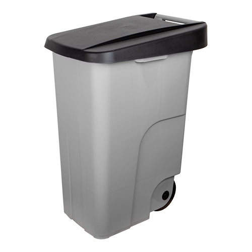 EMGA afvalcontainer 85 liter zwart – rolcontainer voor afvalscheiding in de horeca