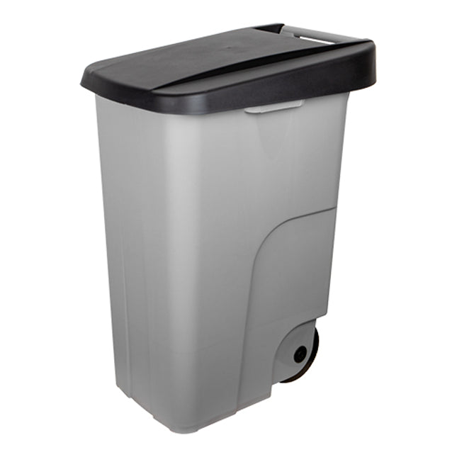 EMGA afvalcontainer 85 liter zwart – rolcontainer voor afvalscheiding in de horeca