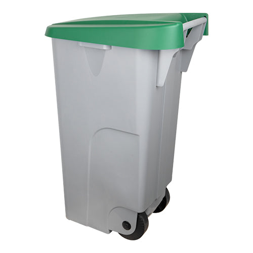 EMGA afvalcontainer 110 liter groen – kliko met wielen voor bedrijfsafval