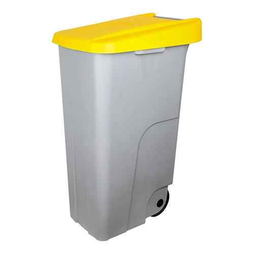 EMGA afvalcontainer 110 liter geel – rolcontainer voor afvalscheiding in de horeca